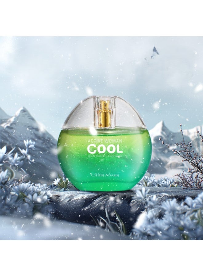 كريس أدمز عطر كريس آدامز أكتيف وومان كول أو دو بارفان 80 مل، عطر منعش برائحة مائية يدوم طويلاً للنساء الواثقات من أنفسهن - Image 3
